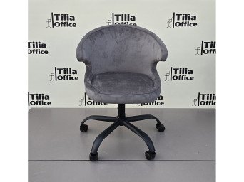 Coket Çalışma Koltuğu Siyah Yonca Ayak Koyu Gri